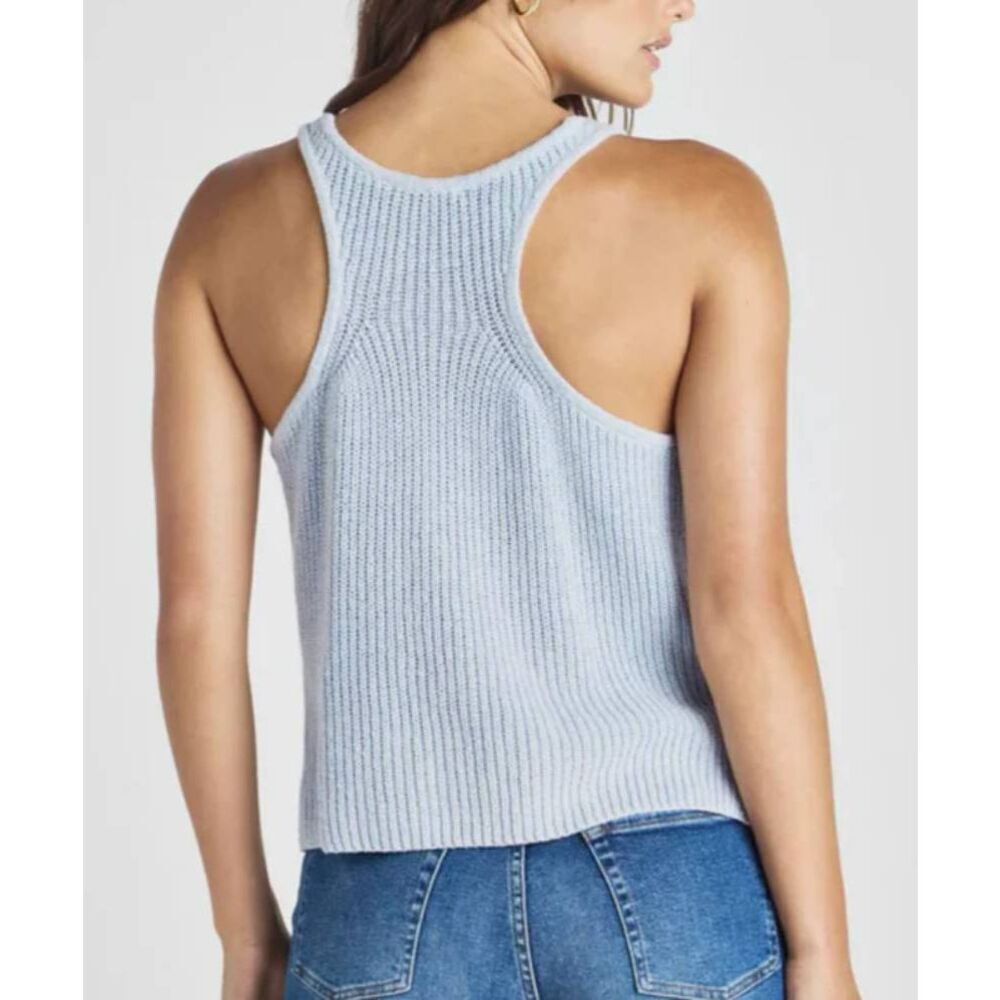 Splendid Light Blue Ribbed Tank Top - Picture 2 of 6